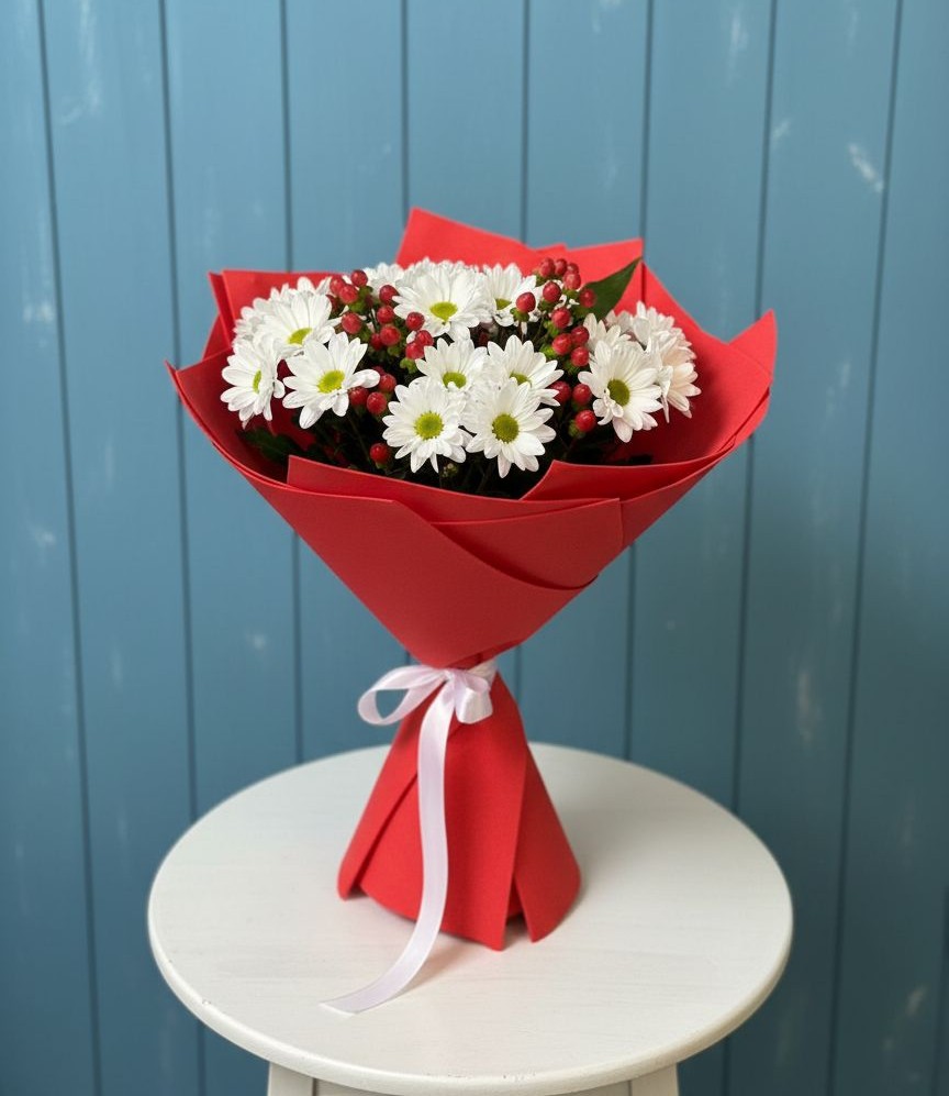 Букет цветов из: Хризантемы в Сельце