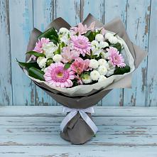 Букет цветов из:  Герберы, Альстромерии и Хризантемы в Сельце