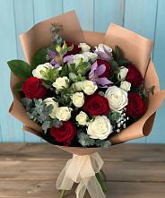 Букет цветов из:  Розы и Альстромерии в Сельце