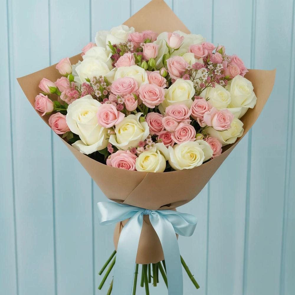 Букет цветов из: Розы в Сельце