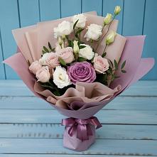 Букет цветов из:  Розы и Лизиантусы #REPLACE_PRED# Сельце