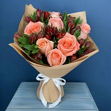 Букет цветов из:  Розы и Альстромерии в Сельце