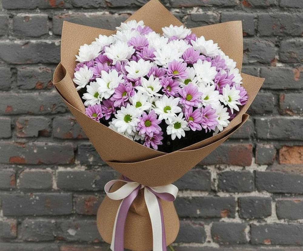 Букет цветов из: Хризантемы в Сельце