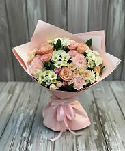 Букет цветов из:  Гвоздики, Розы и Хризантемы в Сельце