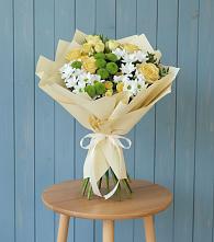 Букет цветов из:  Хризантемы и Розы в Сельце