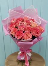 Букет 15 Розовых роз Равель в Сельце