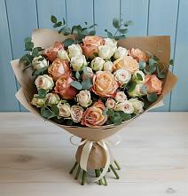 Букет цветов из:  Альстромерии и Розы в Сельце